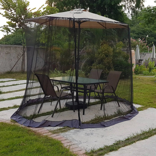 Outdoor Mosquito Net for A2 Banana Crank Arm Umbrella 250-300cm Diameter 230cm Height Sunshade Gazebo Roman Umbrella A1 A2 A3