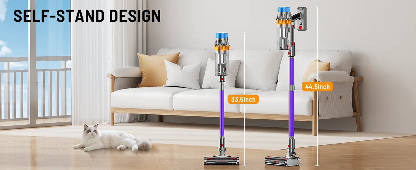 VAKERR X15 Pro 650W Cordless Vacuum Cleaner 65KPA Strong Suction for Pet Hair and Carpet 70Mins Runtime Household cleaning