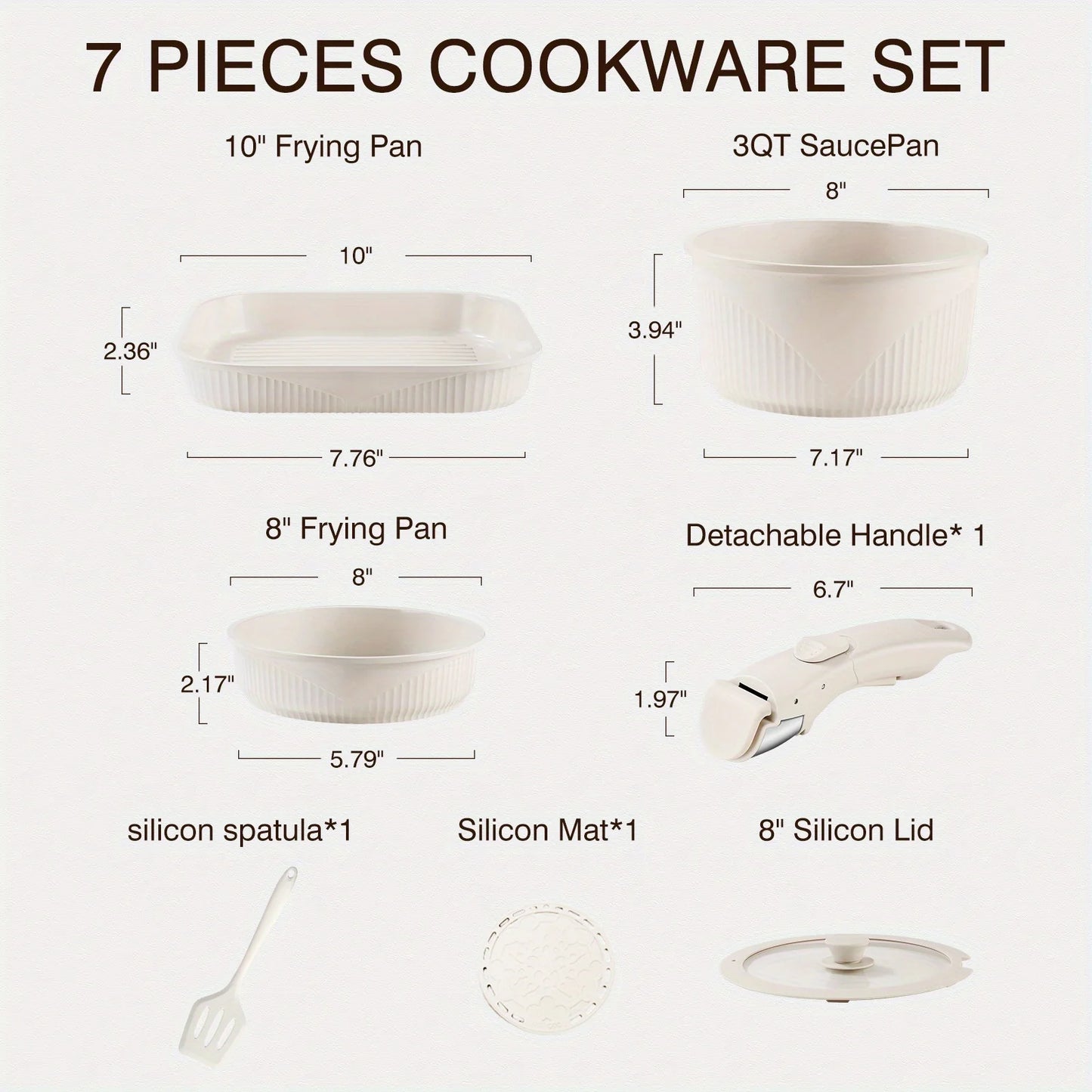 Induction-Ready Non-Stick Stainless Steel Cookware Set With Glass Lids