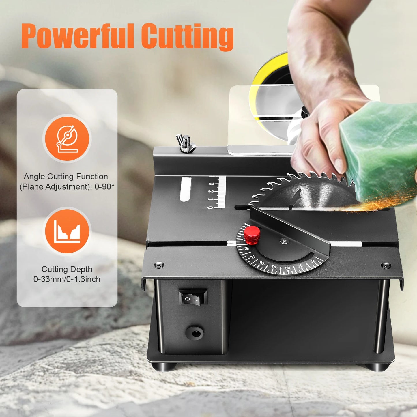 TOOL1SHOoo 200W Cutting Tool Mini Table Saw MultiFunctional Bench