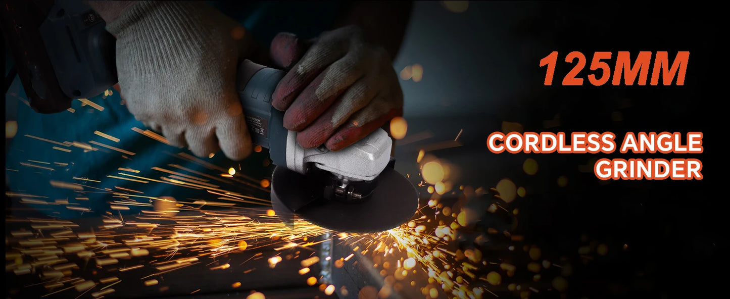 125mm Brushless Angle Grinder Cordless Electric Angle Grinder Power Tool Polishing Cutting Machine for Makita 18V Battery Pin