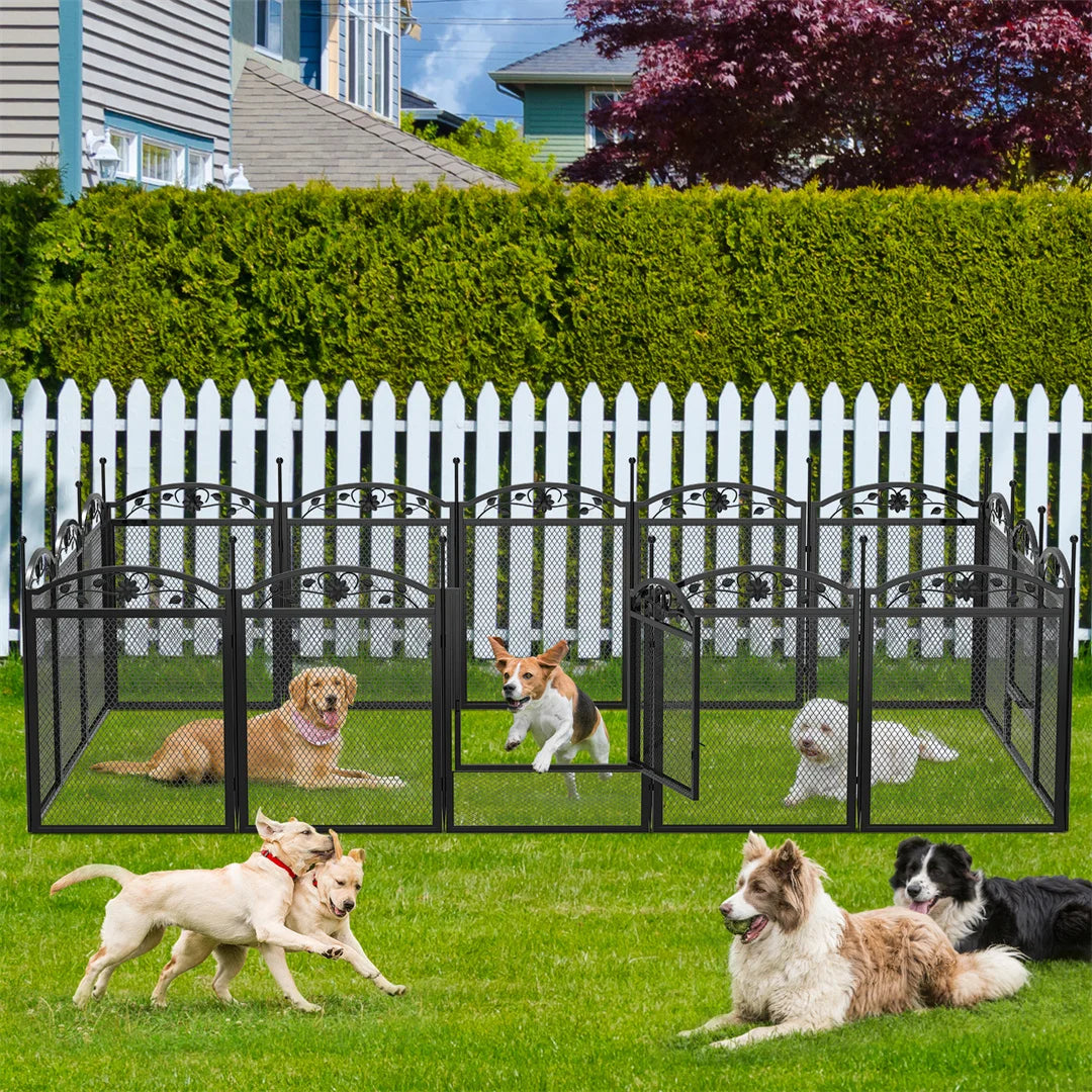 BINGOPAW 8 Panel Heavy Duty Dog Playpen Outdoor Indoor Fence