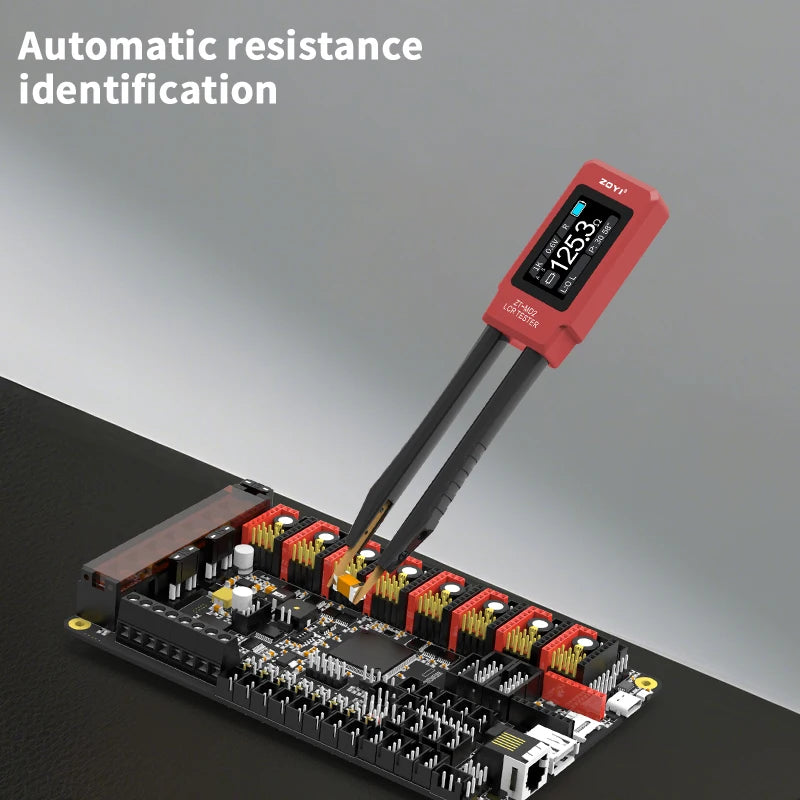 ZOYI ZT-MD2 LCR Tweezer: Auto-ID, measures voltage/resistance/frequency(100KHz), continuity test. For electronics repair