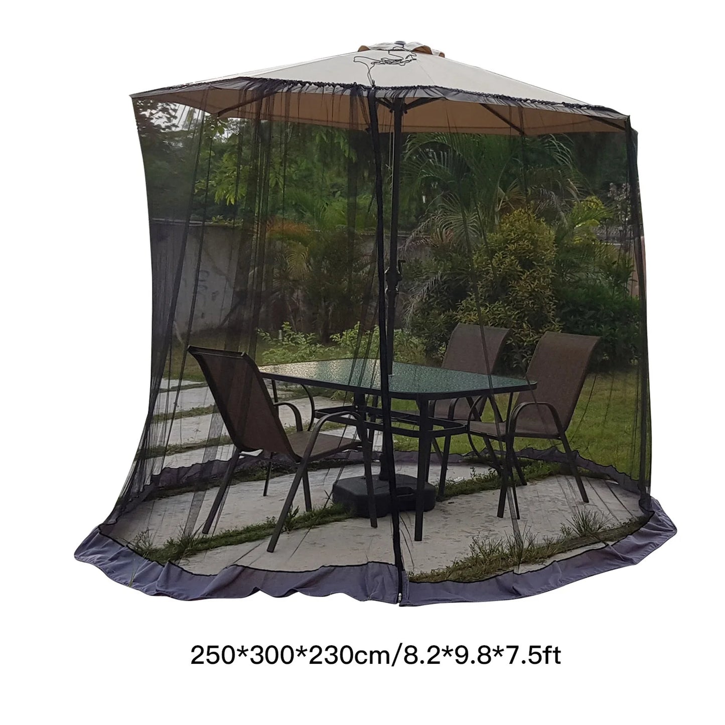 Outdoor Mosquito Net for A2 Banana Crank Arm Umbrella 250-300cm Diameter 230cm Height Sunshade Gazebo Roman Umbrella A1 A2 A3