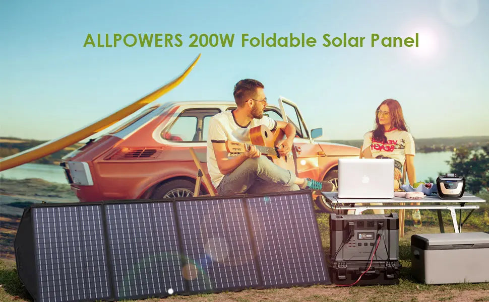 ALLPOWERS S2000 Pro Outdoor Generator 2400W MPPT Portable Power Station with 4X100W  Folable Solar Panels for RV Camping, Home