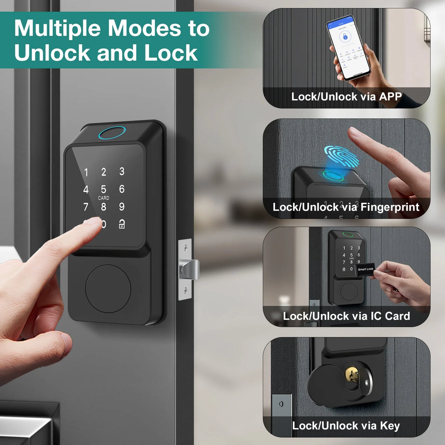 Mutak Smart Front Door Lock with Keyless Entry and Biometric