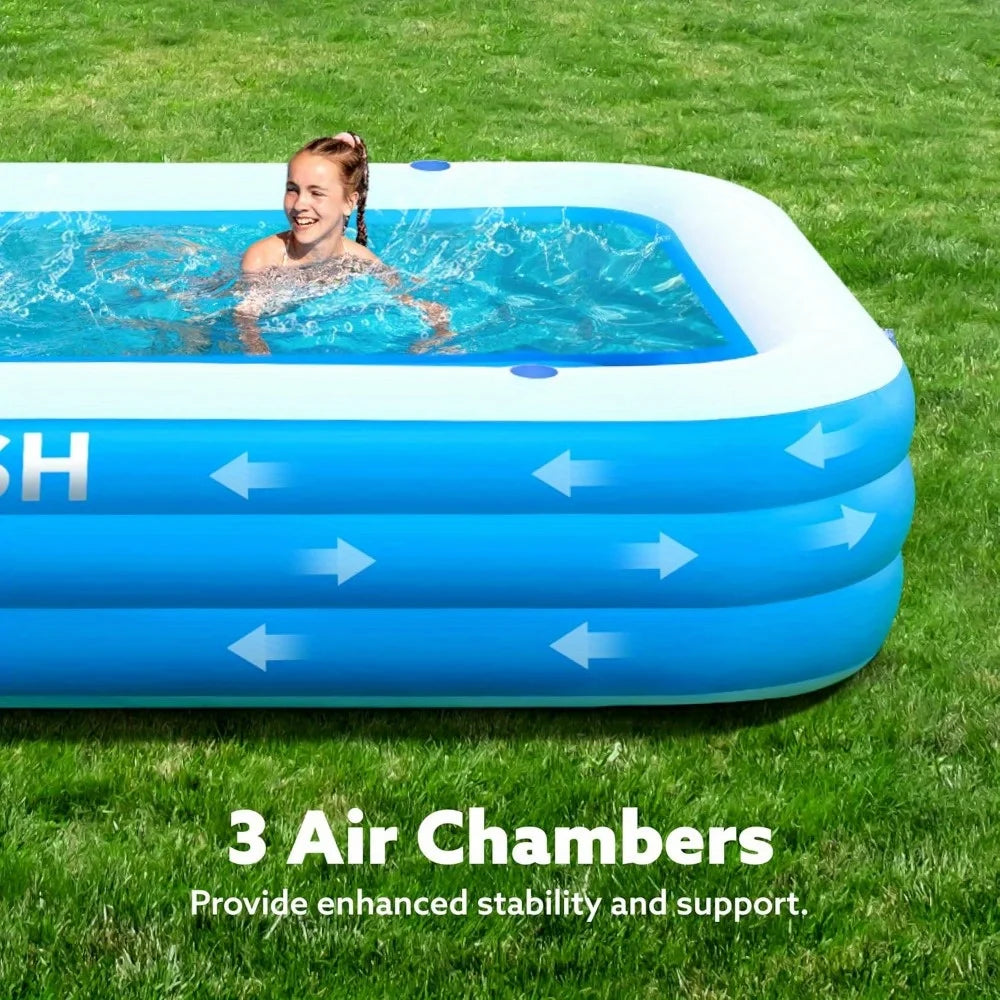 Joyfy Inflatable Family Pool For Backyard Summer Fun And Parties