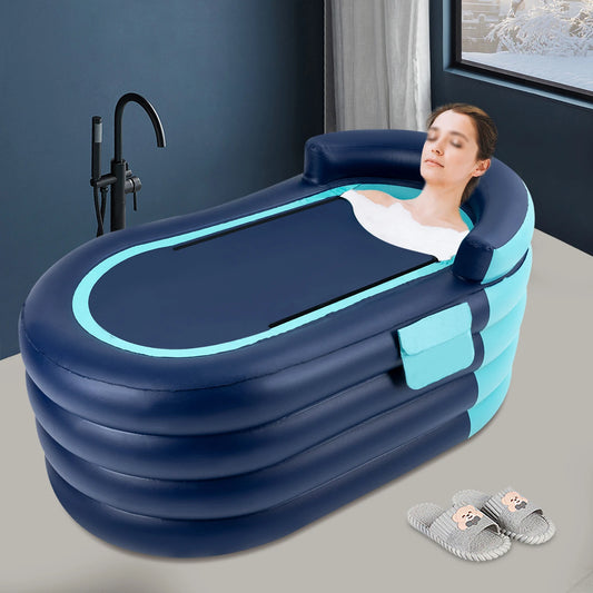 Inflatable Portable Bathtub For Adults With Wireless Air Pump And Cover