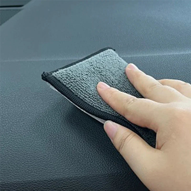 Double Sided Car Interior Scrubbing Sponge Microfiber Leather Cleaning