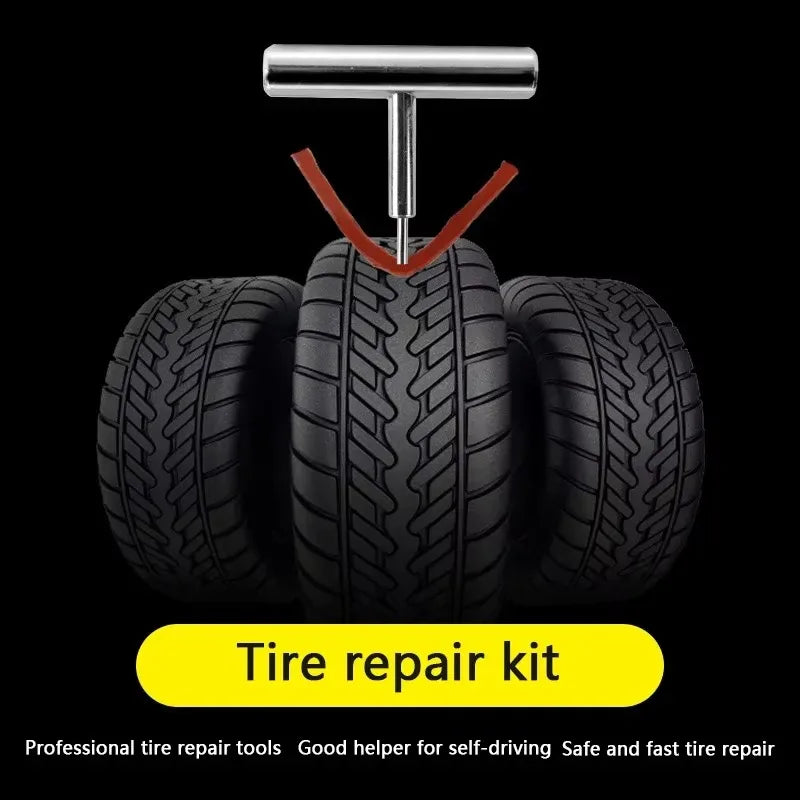 34/58pcs Auto Tire Repair Set Puncture Repair Tools Car Van Motorcycle Bike Emergency Heavy Duty Tubeless Tire Repair Rivet Set