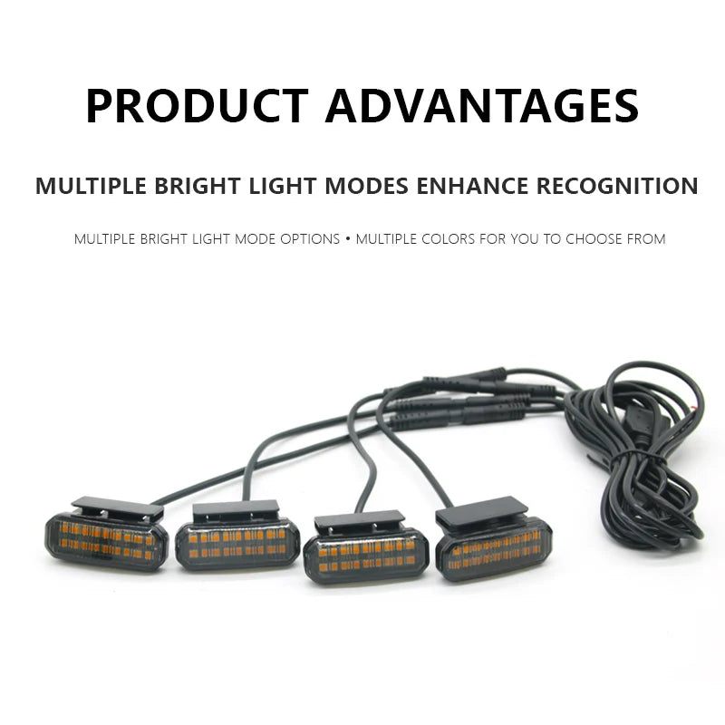 Automotive Universal Clip LED Front Grille Light With Wiring Harness