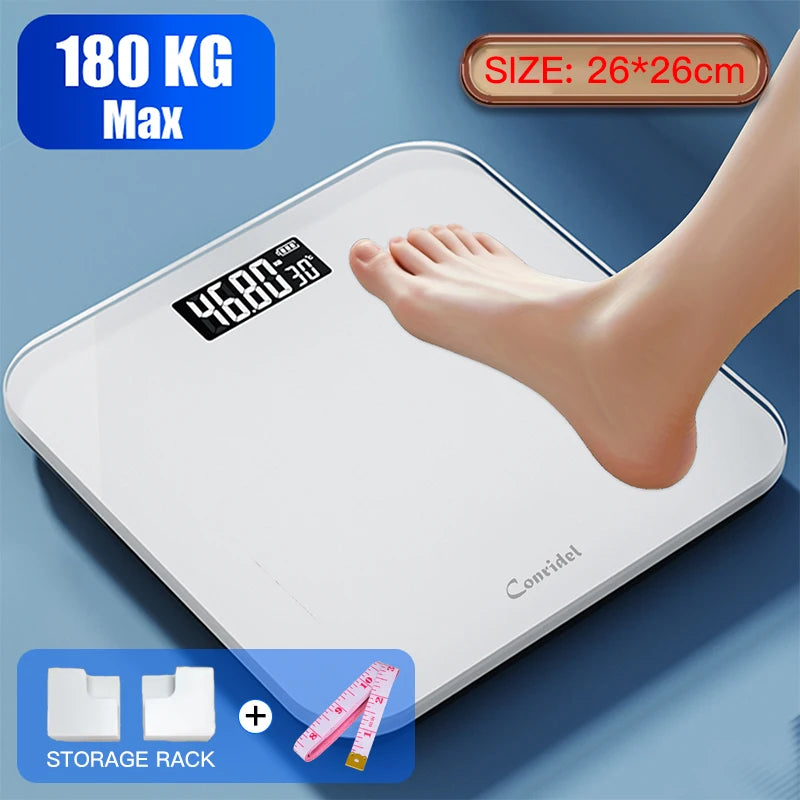 Conridel Digital Bathroom Scale High Precision With Tempered Glass Body