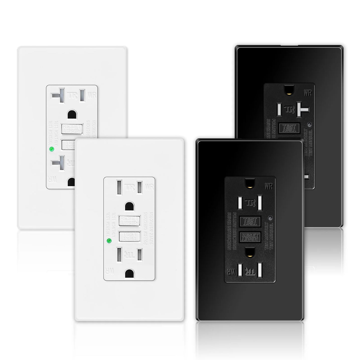 NineLeaf GFCI Outlet Receptacle 15/20A Weather Resistant Tamper Resistant Outdoor