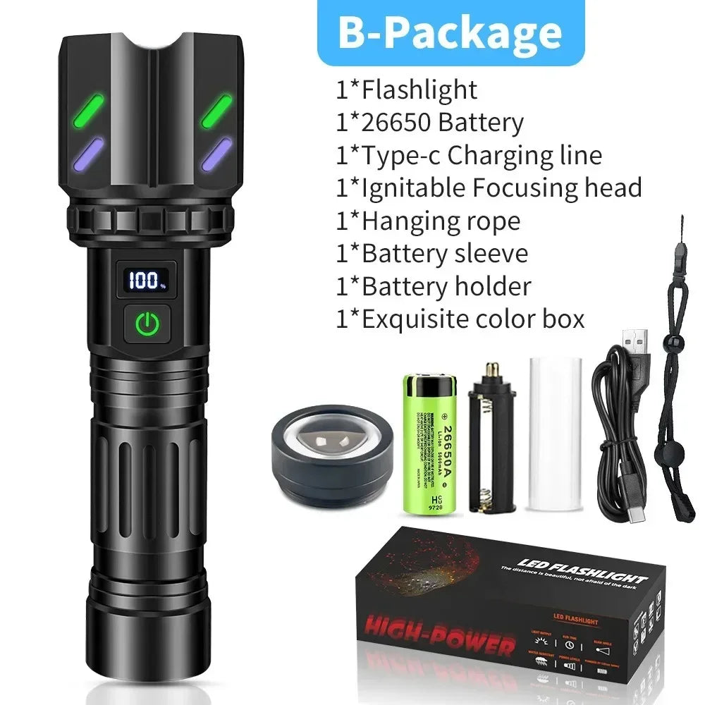 VASTFIRE LED Flashlight Zoom Tactical Torch For Outdoor Camping