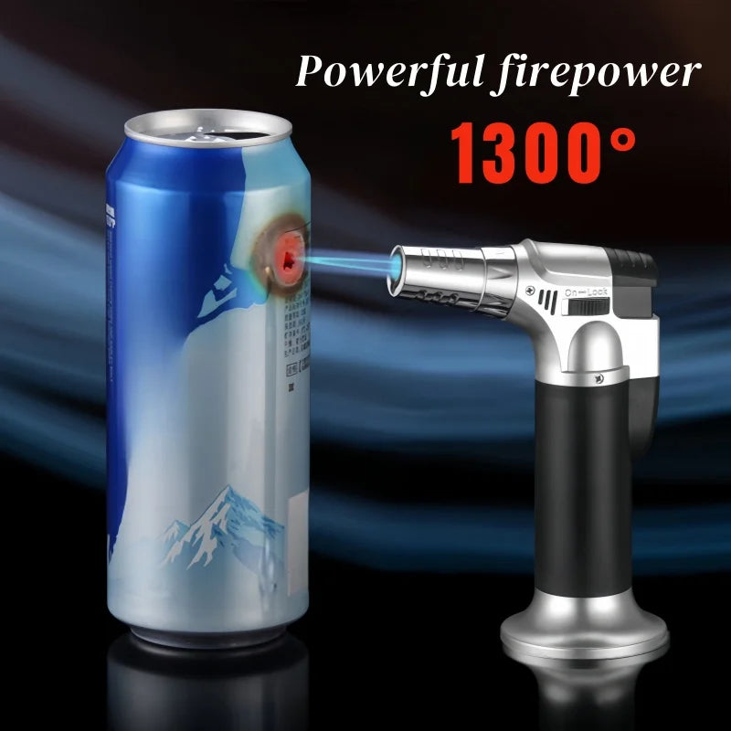 TopFlames Butane Torch Lighter Mini Kitchen Jet With Safety Lock