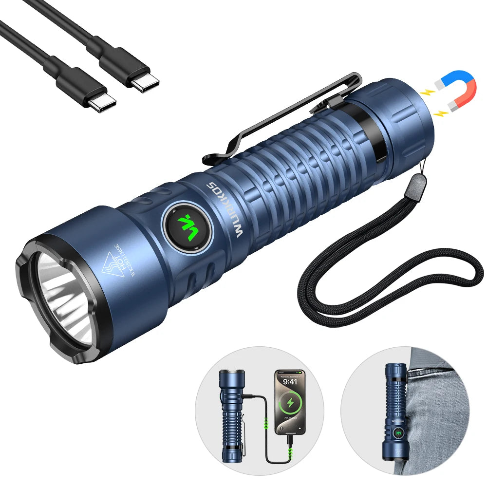 Wurkkos TS28 EDC Flashlight 3200 Lumen Rechargeable 21700 Battery