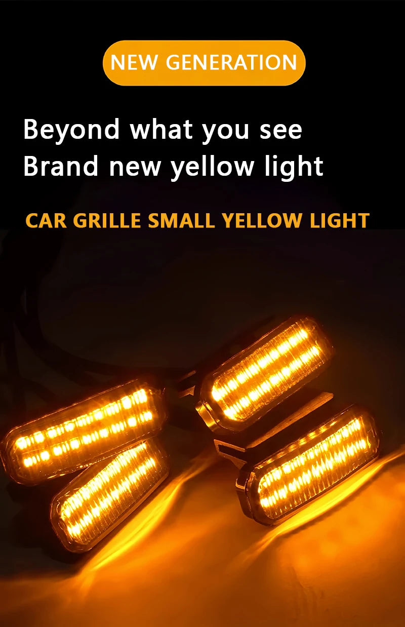 Automotive Universal Clip LED Front Grille Light With Wiring Harness