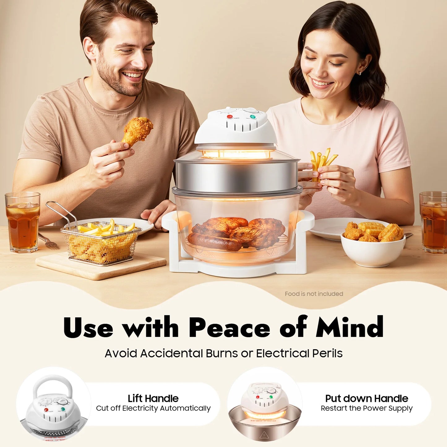 Visual Air Fryer With Grill Rack For Home Kitchen Pro