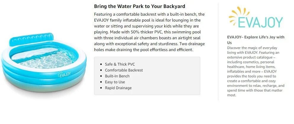 Inflatable Family Pool For Outdoor Fun And Relaxation