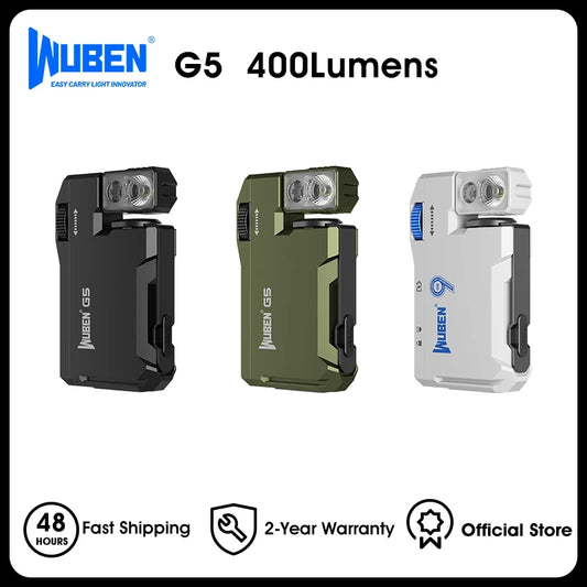 WUBEN G5 Rechargeable EDC Flashlight With RGB LED Light