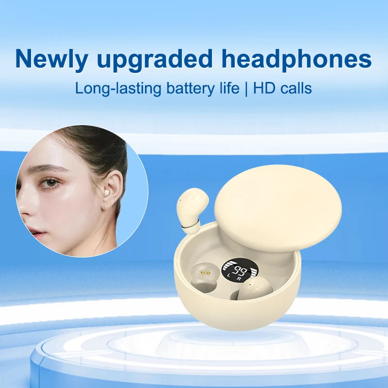 Invisible Sleep Earphones Ultra Thin Wireless Bluetooth With Noise Reduction