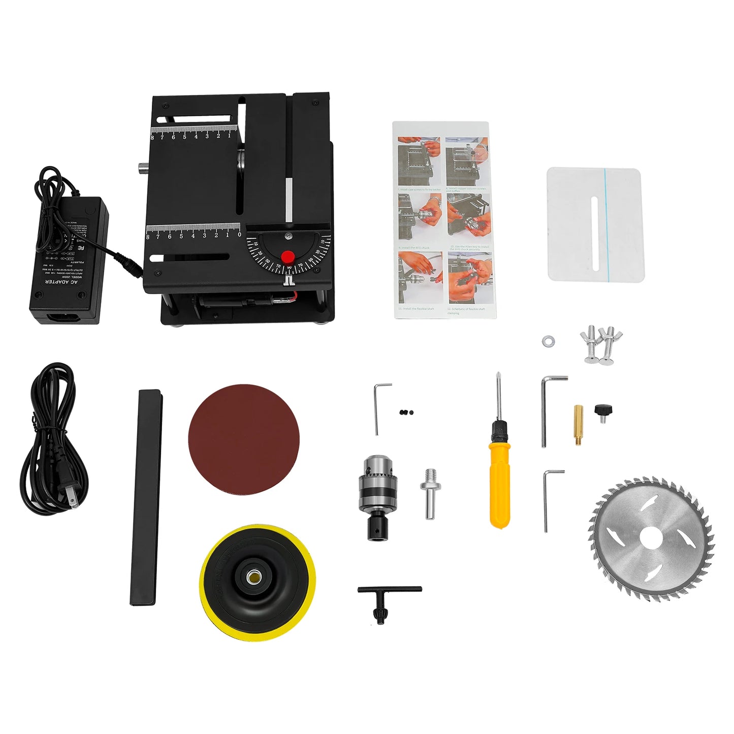 TOOL1SHOoo 200W Cutting Tool Mini Table Saw MultiFunctional Bench