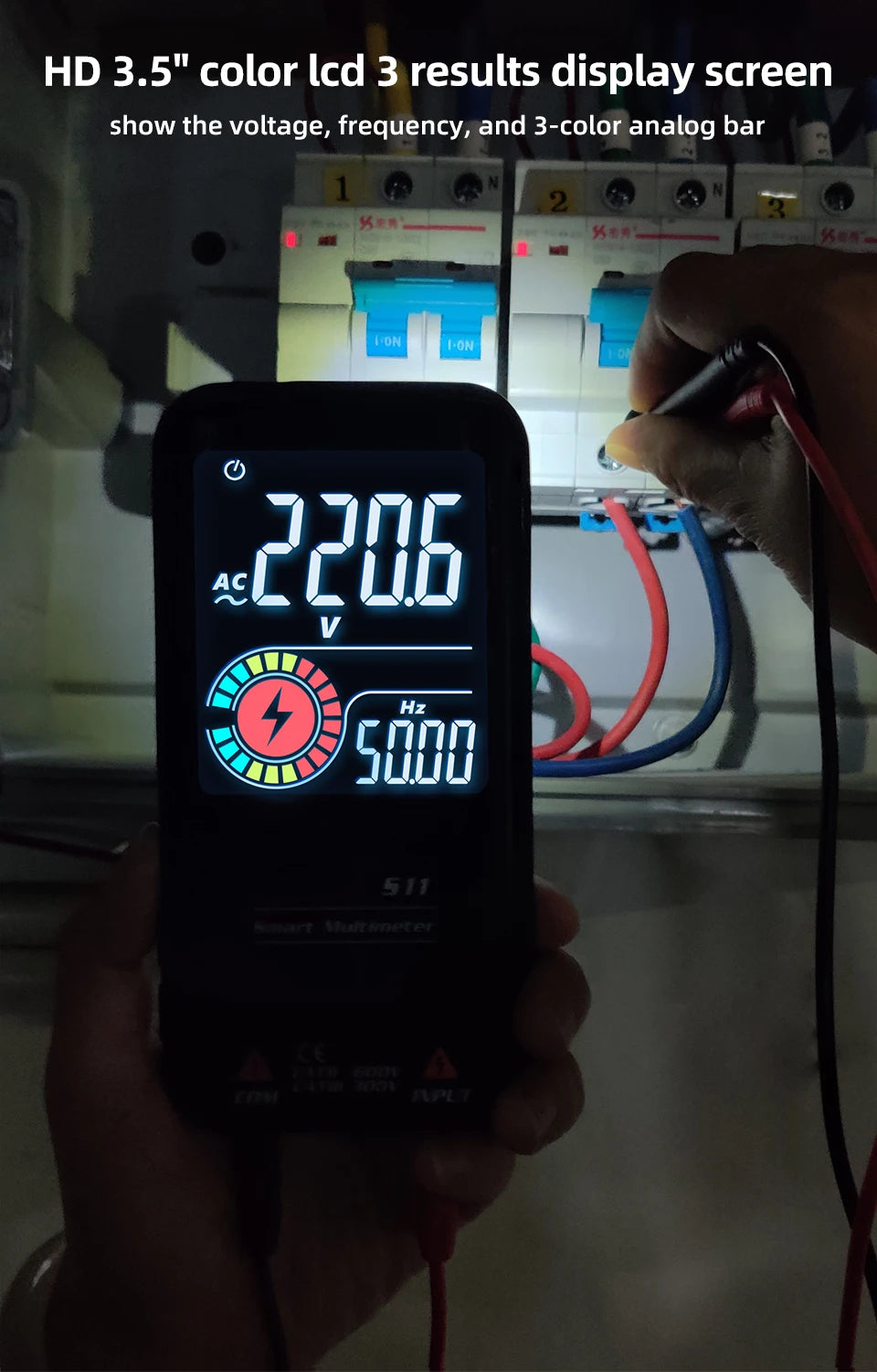 MAXRIENY Smart Digital Multimeter USB Rechargeable True RMS EBTN DC AC Voltage Capacitance Ohm Diode NCV Hz Live WireTester