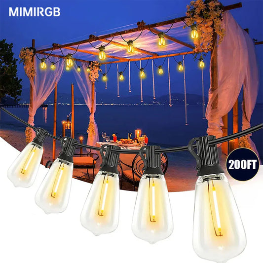 MIMIRGB ST38 Outdoor String Lights Garland Dimmable LED Bulbs