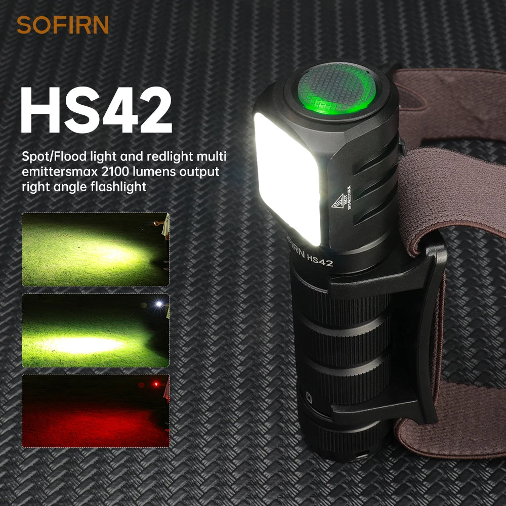 Sofirn HS42 Headlamp 2100lm USB-C Rechargeable Flashlight