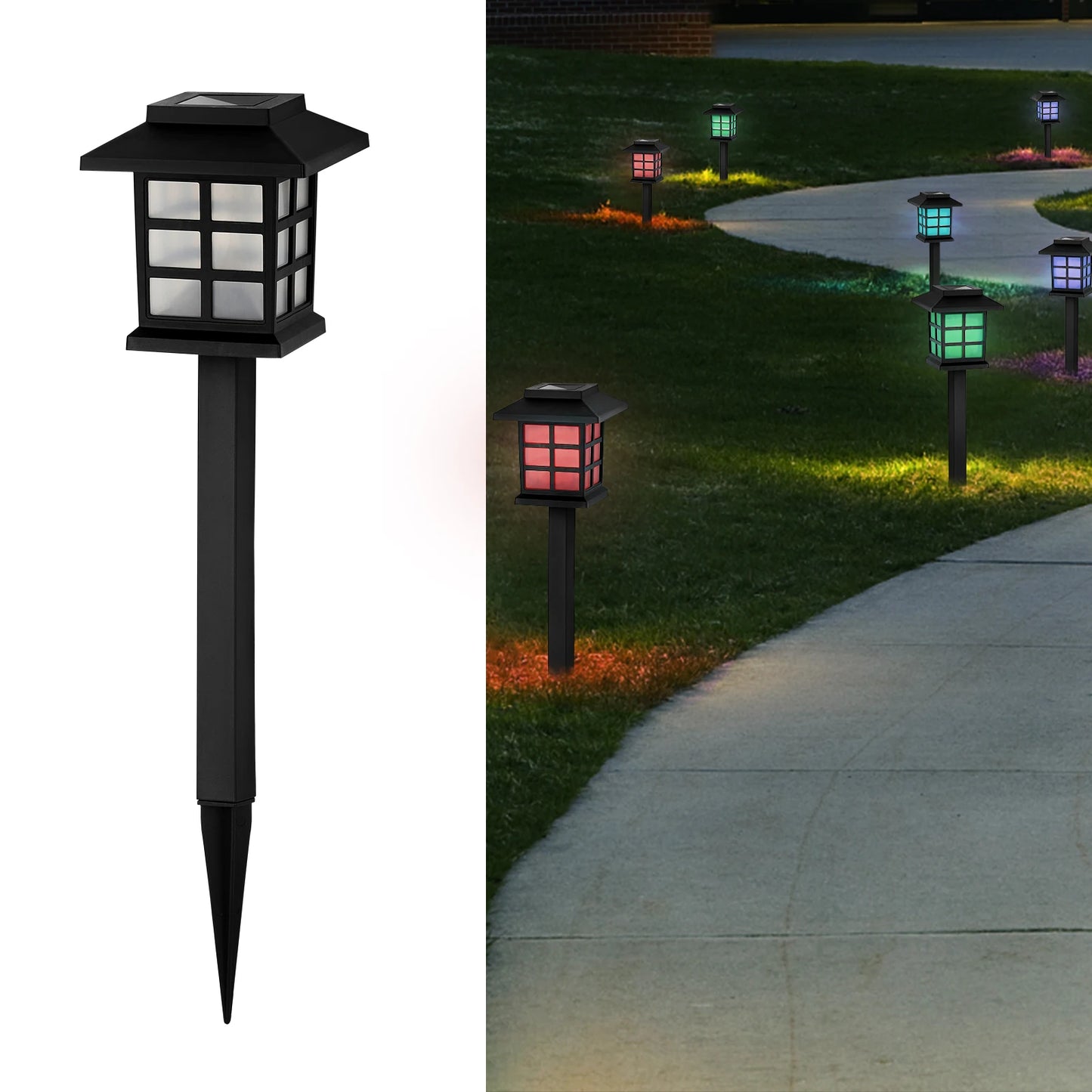 12pack Solar LED Pathway Lights Waterproof - Outdoor Landscape Lighting for Garden/Yard/Driveway, Solar Street Lamp