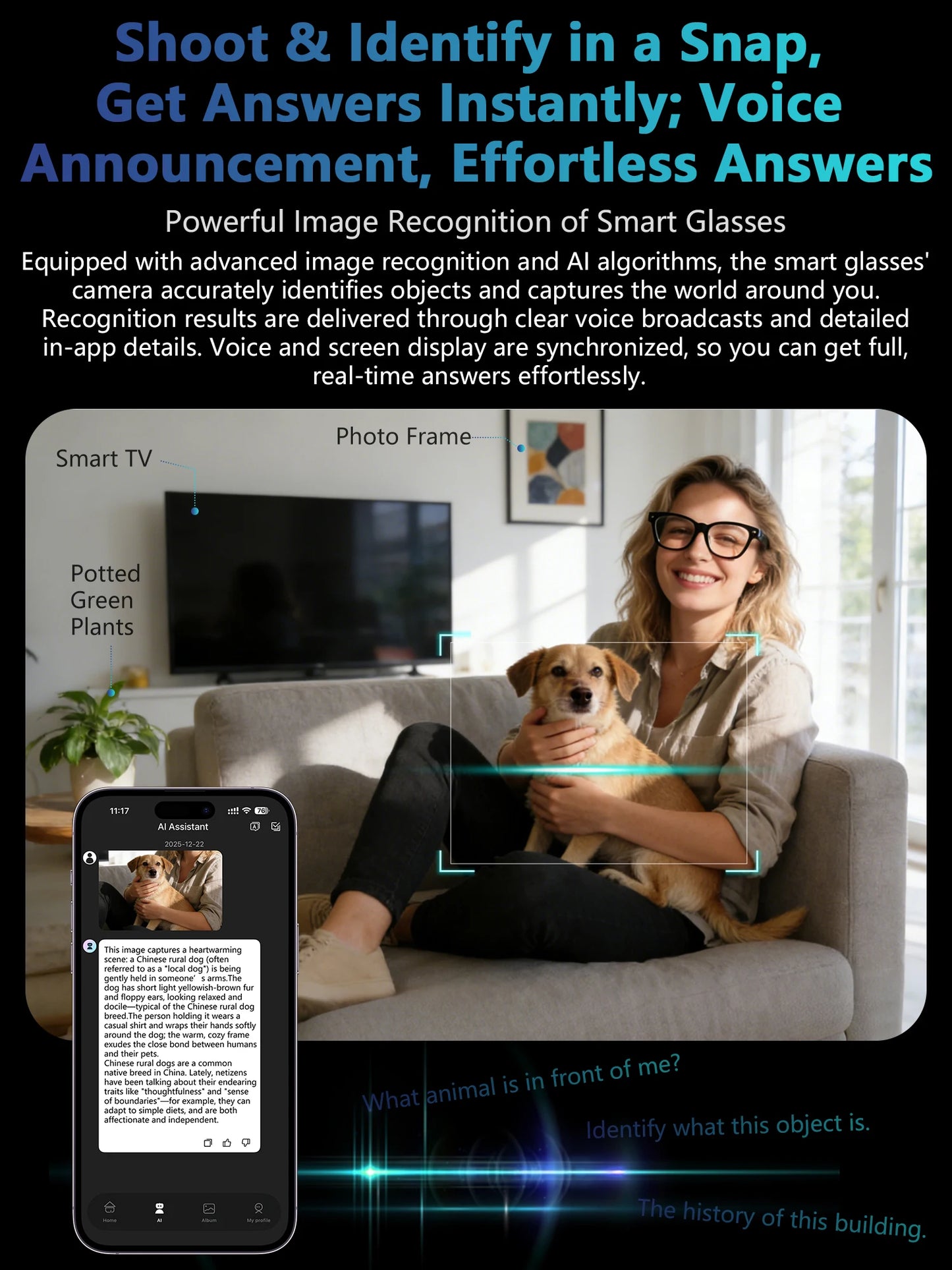Blackview BV100 AI Smart glasses 800W Pixels 2K HD Camera Bluetooth Call Voice Assistant Translation Speakers&Mic Sunglasses