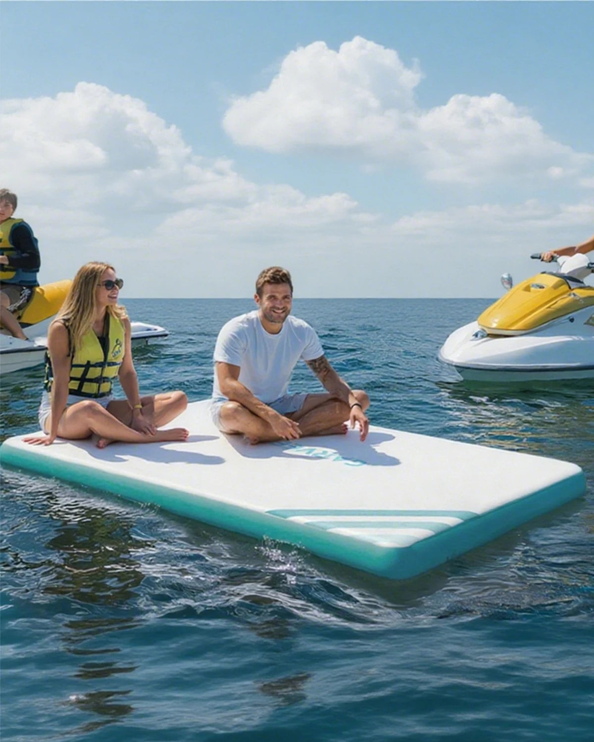Inflatable Floating Dock, Swim Platform Floating Dock for Lakes, Lake Floats for Adults, Island Raft Mat for Lake Beach Ocean
