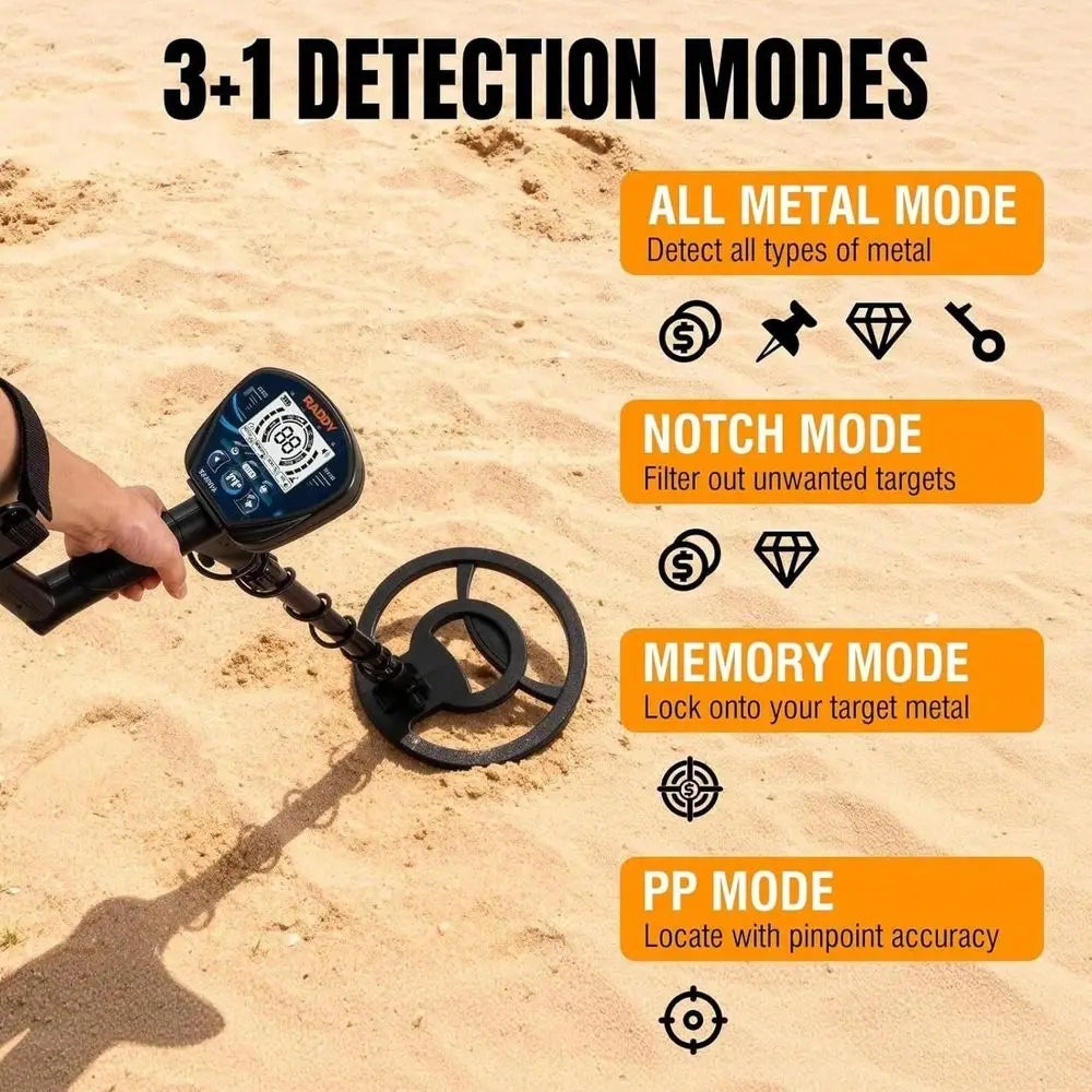Professional Adult Metal Detector With LCD Display Earphones Kit