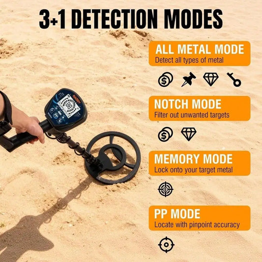 Professional Adult Metal Detector With LCD Display Earphones Kit