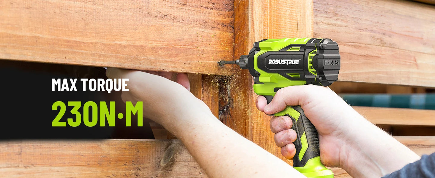 Brushless 21V Cordless Impact Driver Kit With 2.0Ah Battery