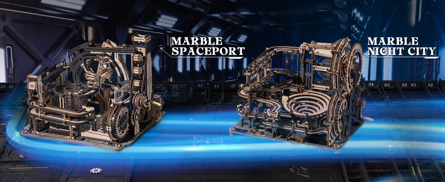 Robotime Rokr Electric Marble Run With Light 3D Puzzle