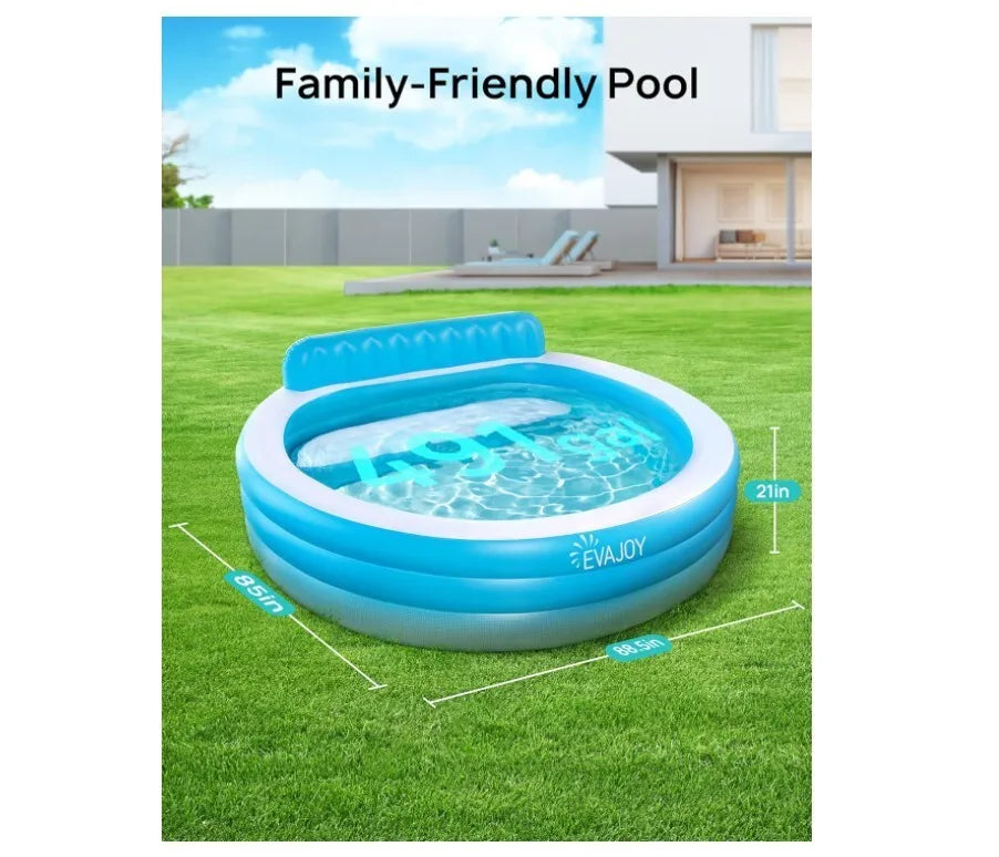 Inflatable Family Pool For Outdoor Fun And Relaxation
