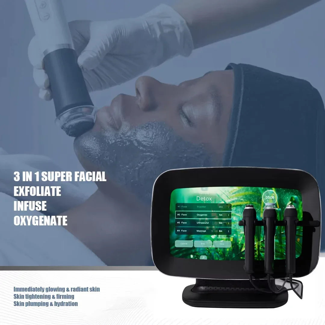 High Quality 3 in 1 CO2 Bubble Oxygenation Pods Facial Skin Care Skin Tightening Oxygen Jet Therapy Machine