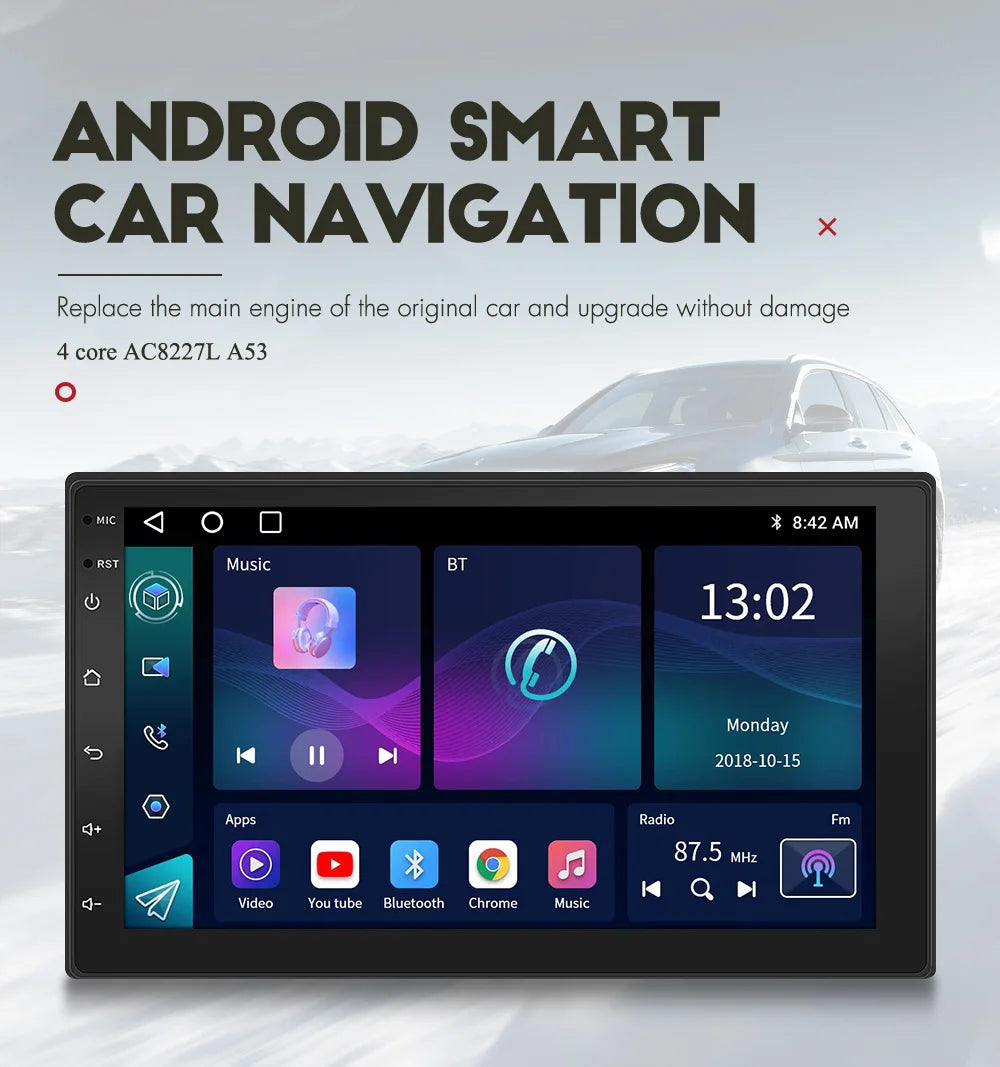 ESSGOO Android Auto Wireless CarPlay Car Stereo With GPS MP5