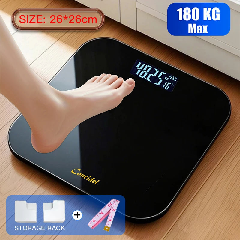 Conridel Digital Bathroom Scale High Precision With Tempered Glass Body