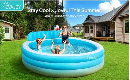 Inflatable Family Pool For Outdoor Fun And Relaxation