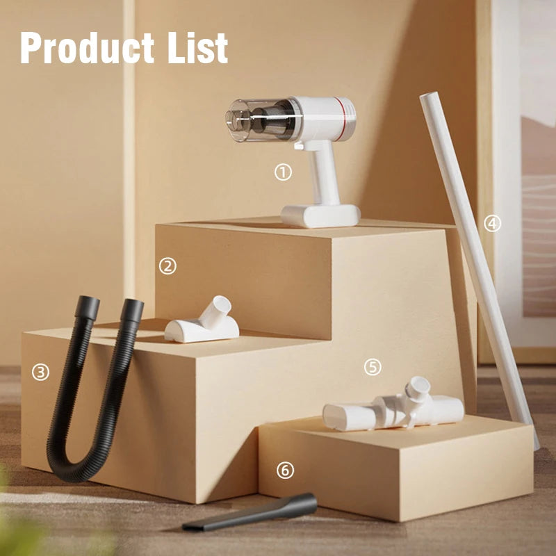 EAFC 14000PA Handheld Car Vacuum Cleaner Wireless Suction