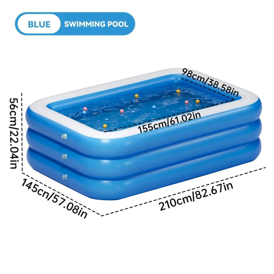 Inflatable PVC Pool For Outdoor Home Use Seats 1 To 3