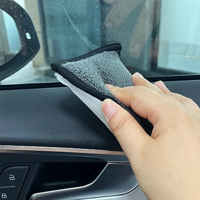 Double Sided Car Interior Scrubbing Sponge Microfiber Leather Cleaning