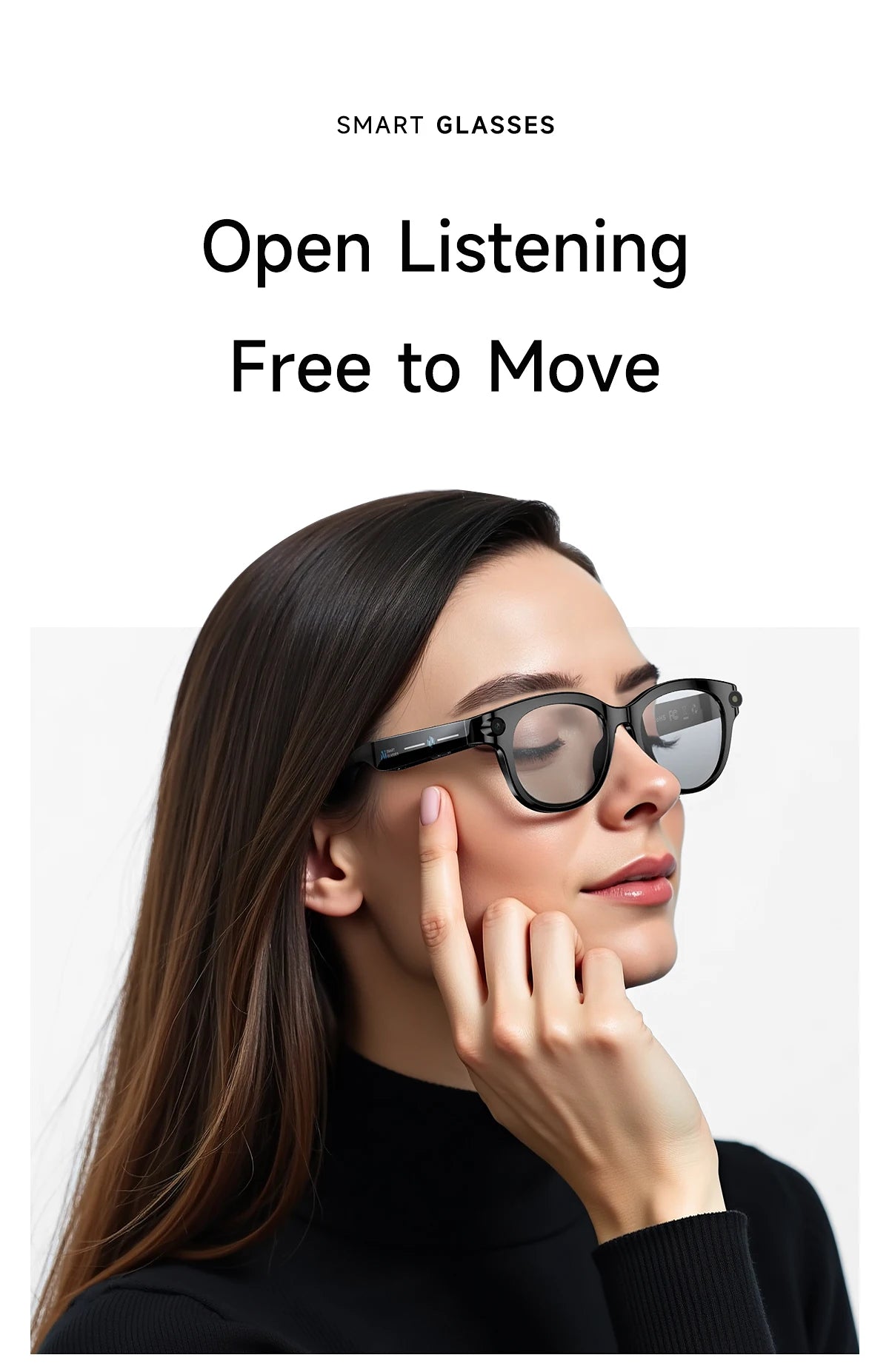 SENBONO AI Smart Glasses for Men Women 200W HD Camera 1080P 4K Video AI Voice Assistant Translation Music Playback Sunglasses