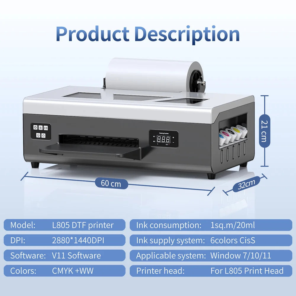 OYfame US EU Stock A3 A4 DTF Printer impresora UV dtf A3 For Epson XP600 DTF tshirt Printing Machine A3 For L805 UV DTF Printer