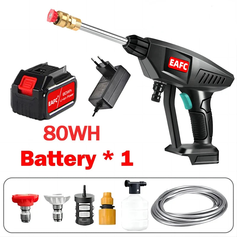EAFC Cordless 60Bar 21V Car Wash Gun For Pressure Cleaning