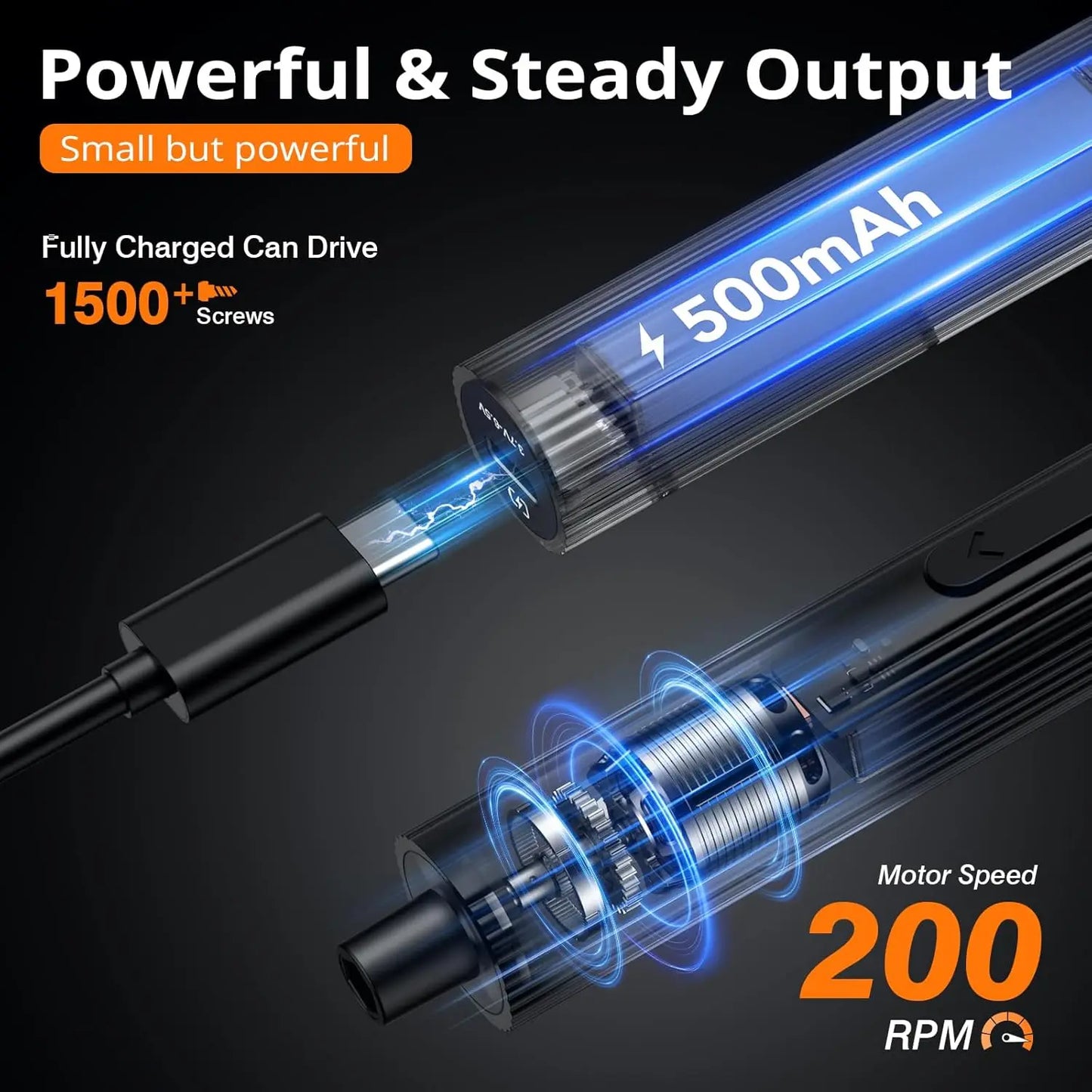155-in-1 Mini Cordless Electric Screwdriver Set, 5 Torque Levels, Magnetic Repair Kit for iPhone, PC, Laptop