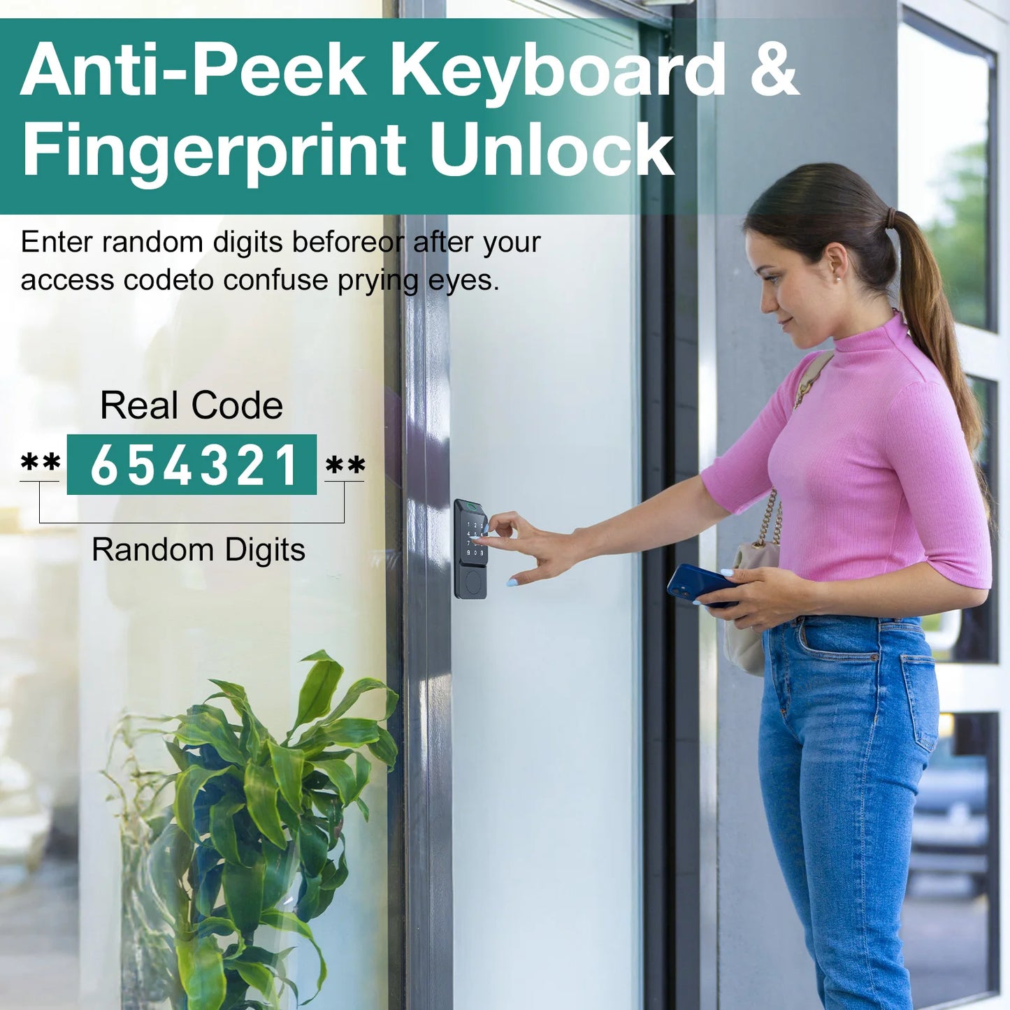 Mutak Smart Front Door Lock with Keyless Entry and Biometric