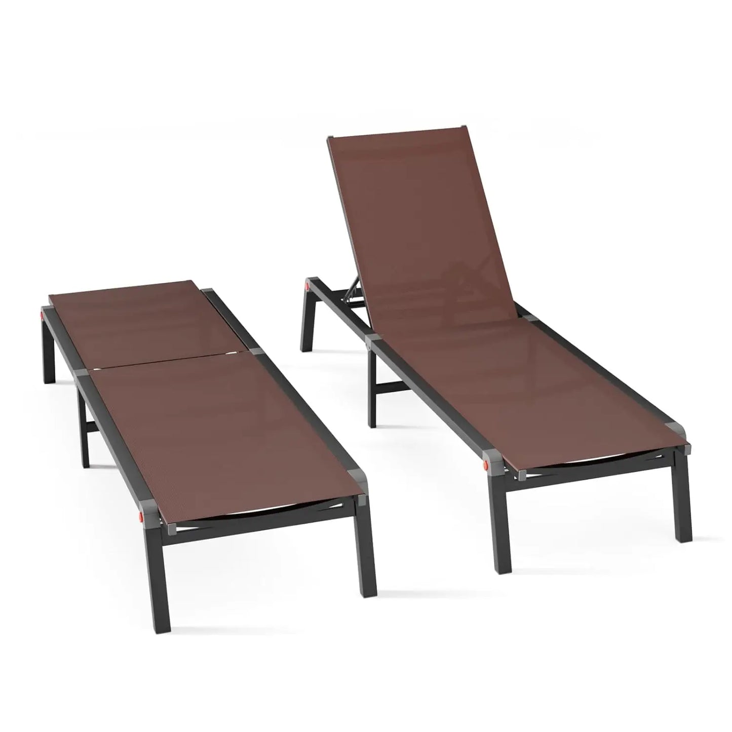 Adjustable Aluminum Chaise Lounge Chair Outdoor Metal Deck Lounger 5-Position Recliner Foldable Pool Chase Customized